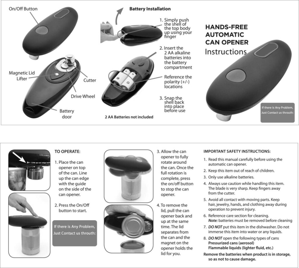 auto electric can opener